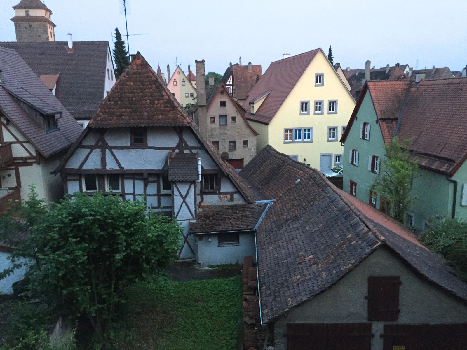 Rothenberg Rooftops from the city Wall. 