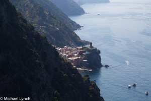 Vernazza peaks out of the hillside