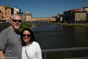 Mike and Veronica in front of Ponte Vecchio