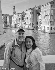 Mikey and the lovely Veronica on Rialto Bridge