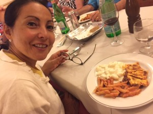 Veronica dining in Firenze